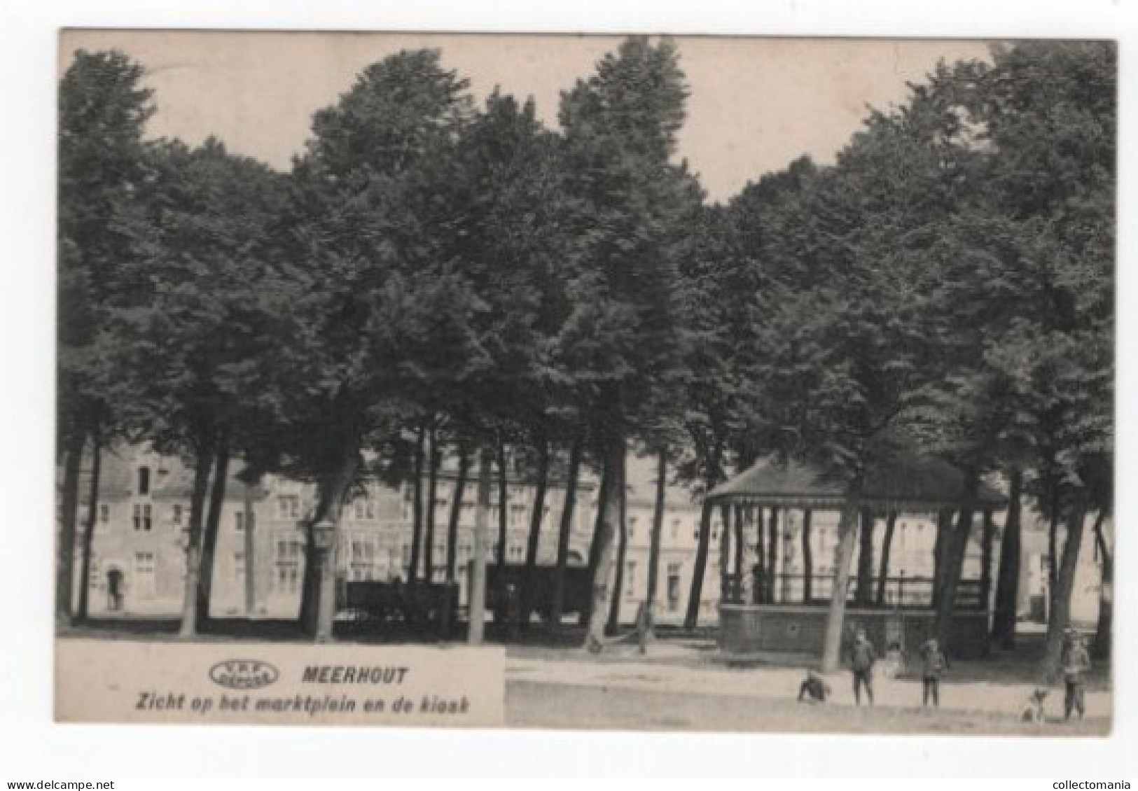 1 Oude Postkaart  Meerhout  Zicht Op Het Marktplein En De Kiosk  Anno 1911 - Meerhout