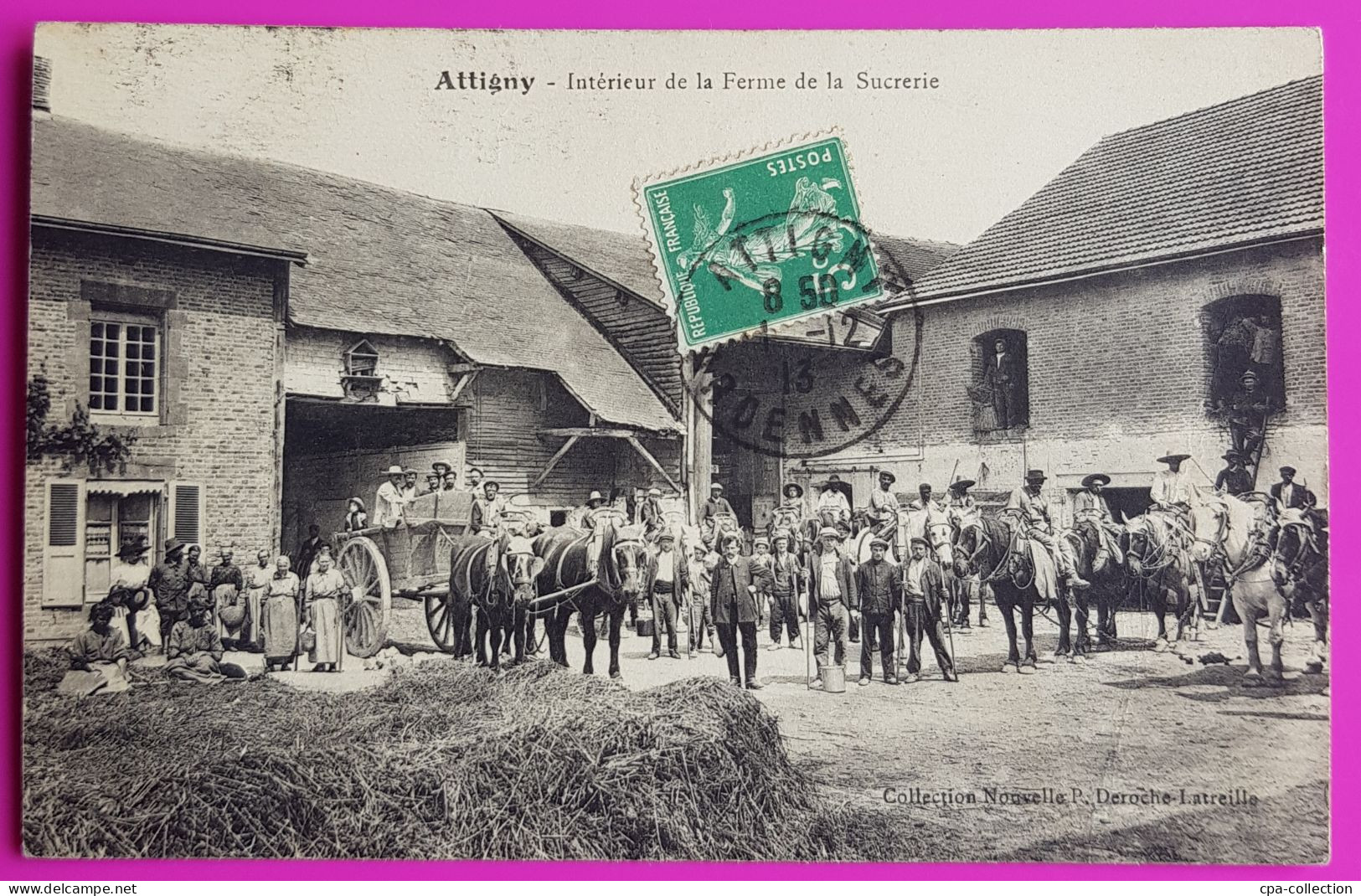 Cpa Attigny Ferme Sucrerie Carte Postale 08 Ardennes Rare Proche Voncq Vouziers Rethel - Attigny