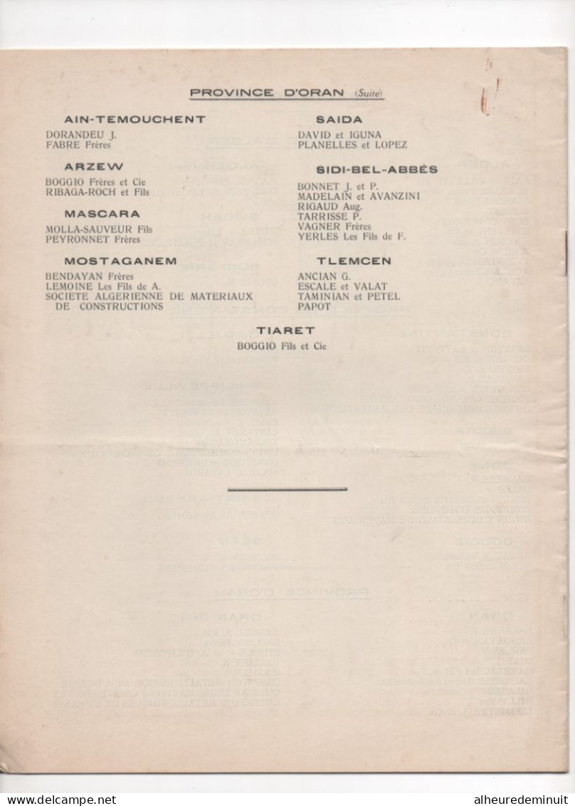 COMPTOIR SIDERURGIQUE DE FRANCE"1934"liste Des Marchands De Fer De France Et Algérie"Laminés"Poutrelles"Feuillards"..... - Matériel Et Accessoires