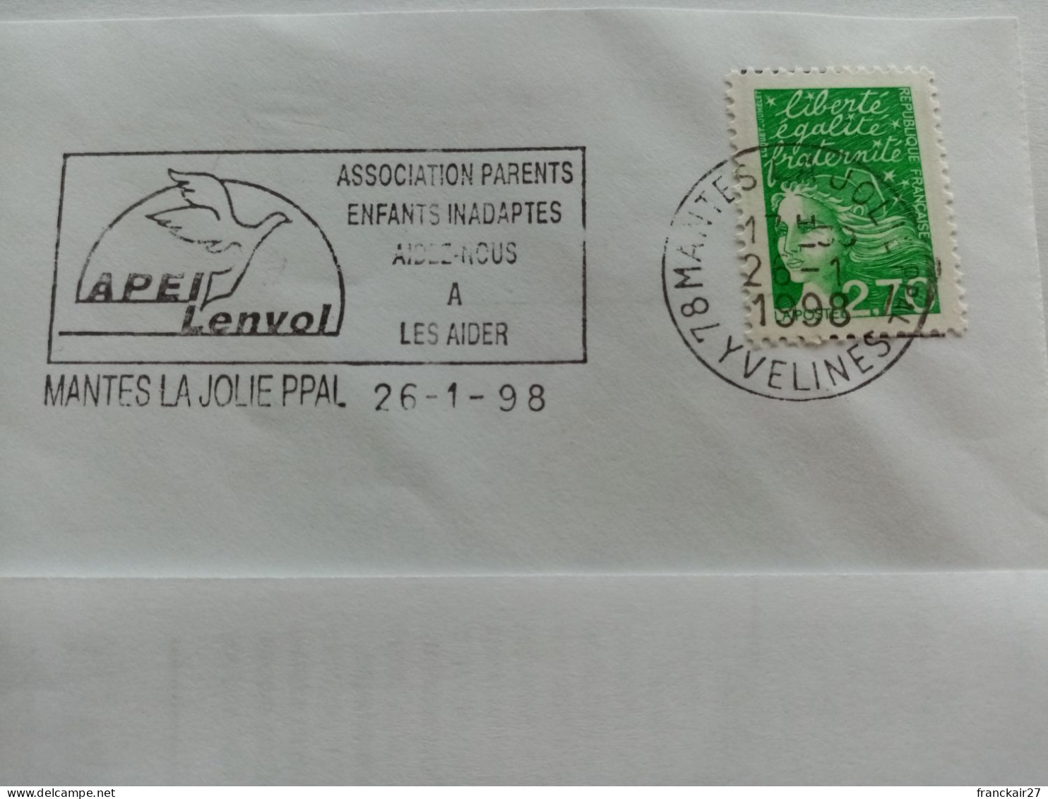 Mantes La Jolie Ppal, APEI, L'envol - Mechanical Postmarks (Advertisement)