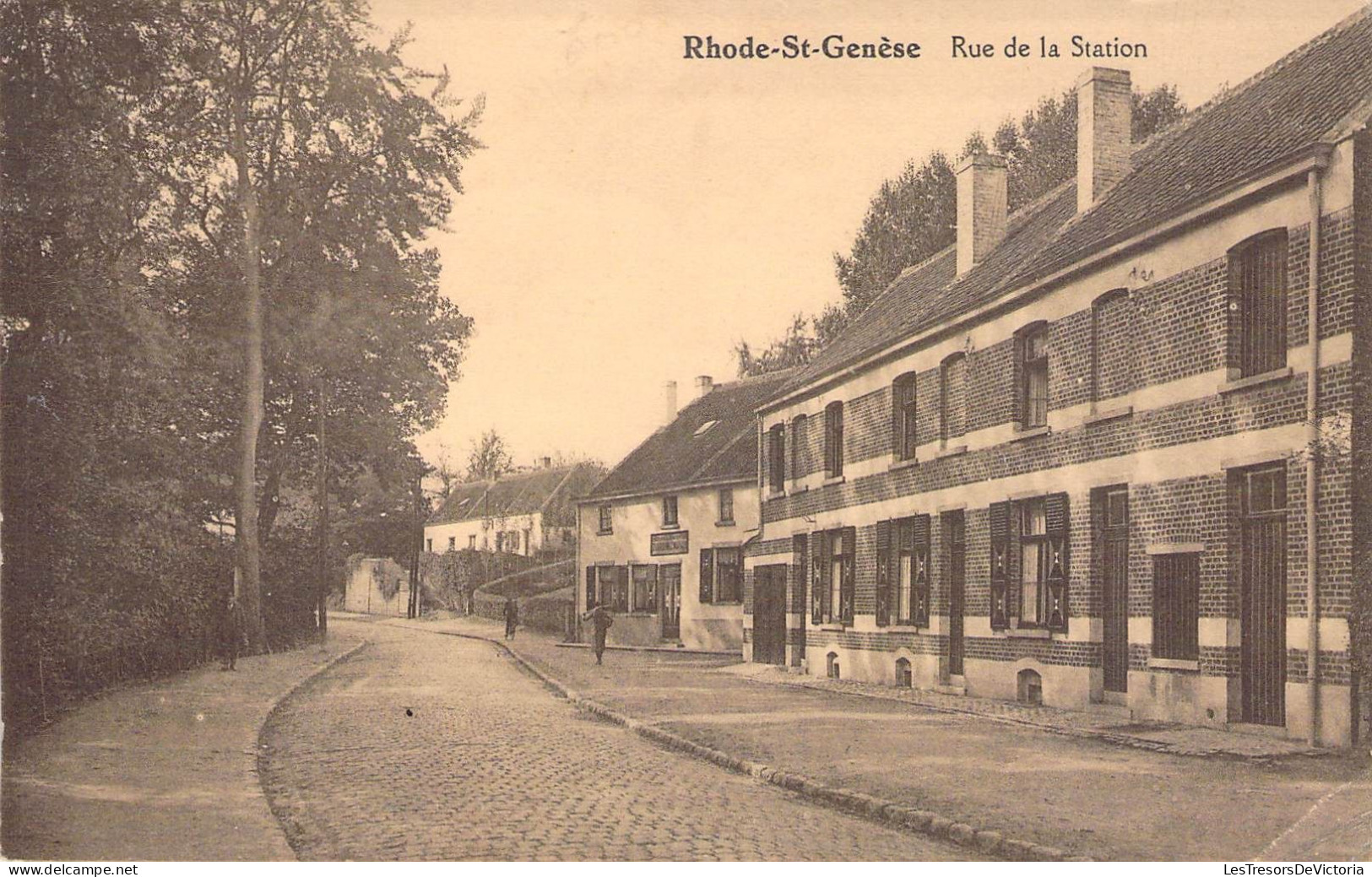 Belgique - Tongres - Vue Rhode Saint Genèse - Rue De La Station - Edit. V. Gofflot  - Carte Postale Ancienne - St-Genesius-Rode