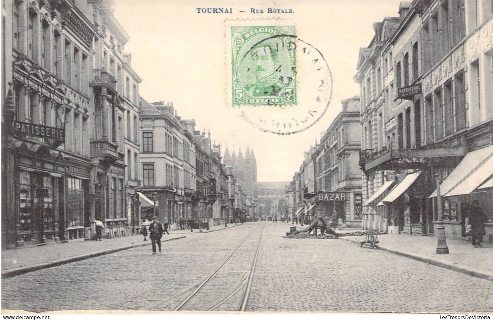 Belgique - Tournai - Rue Royale - Edit. Desaix - Animé - Bazar - Carte Postale Ancienne - Doornik