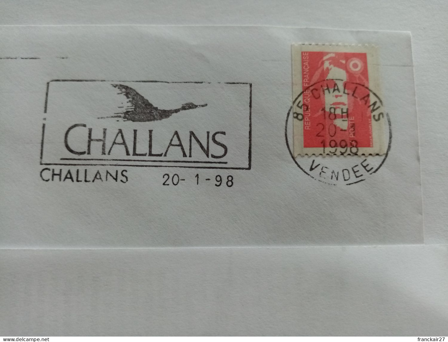 Challans, Canard - Mechanical Postmarks (Advertisement)