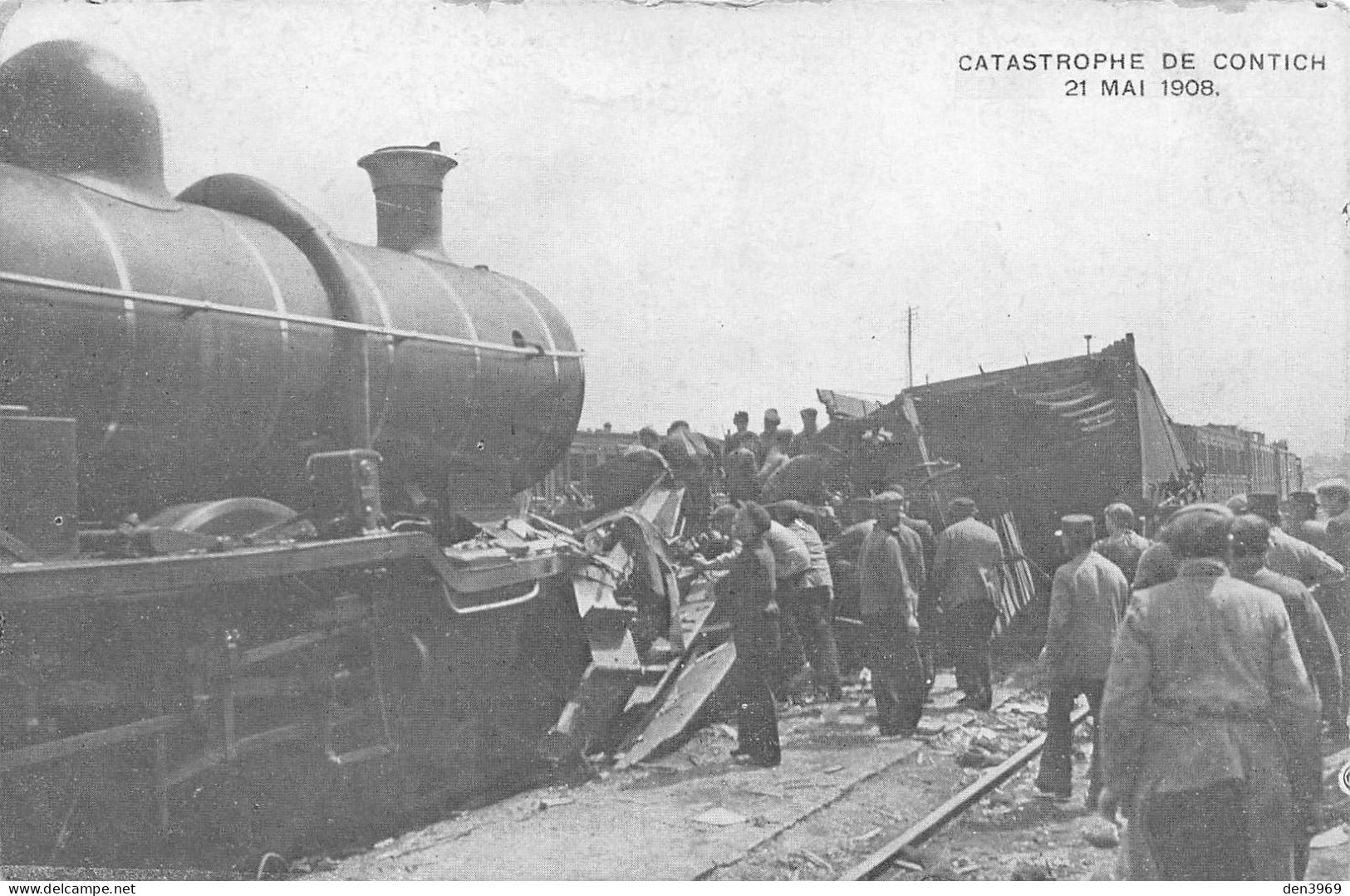 Belgique - CONTICH (Kontich) - Catastrophe Ferroviaire, 21 Mai 1908 - Collision Entre 2 Trains - Chemin De Fer - Kontich