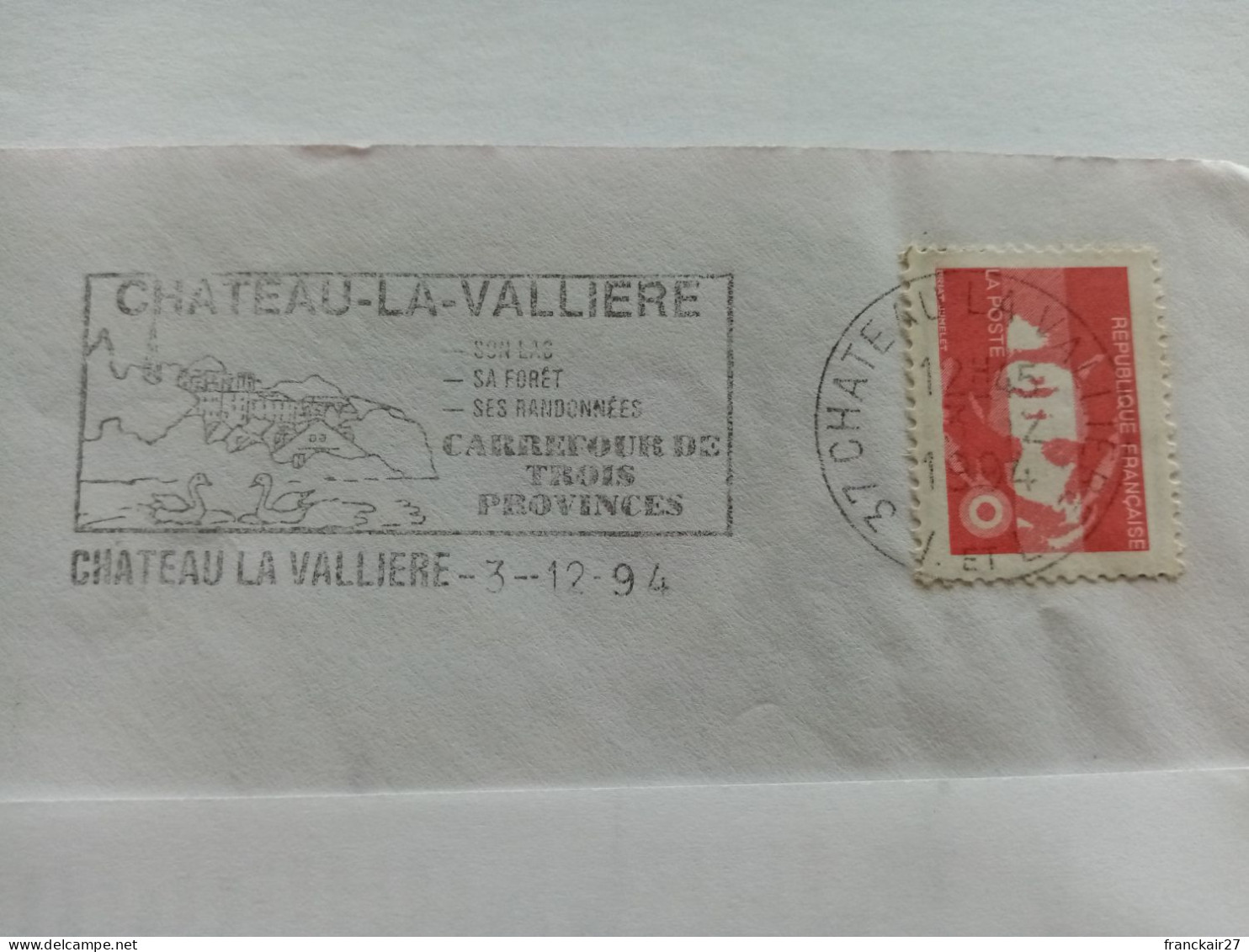 Chateau La Vallière, Cygne - Mechanical Postmarks (Advertisement)