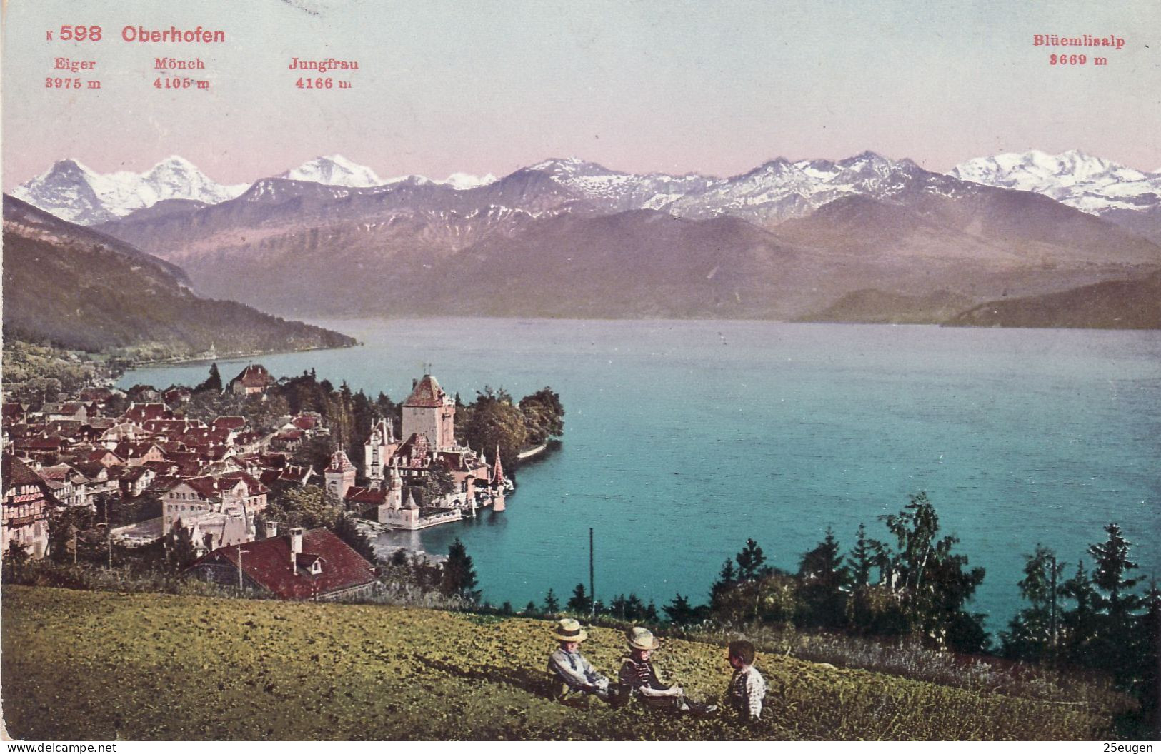 Oberhofen -   Postcard  Used   ( L 324 ) - Oberhofen Am Thunersee