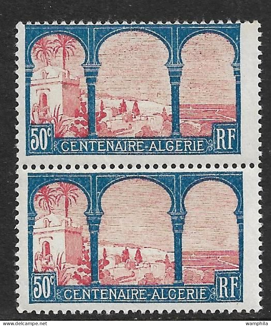 France N°263b** + 263 Variété AlCERIE Cote 207€. - Unused Stamps