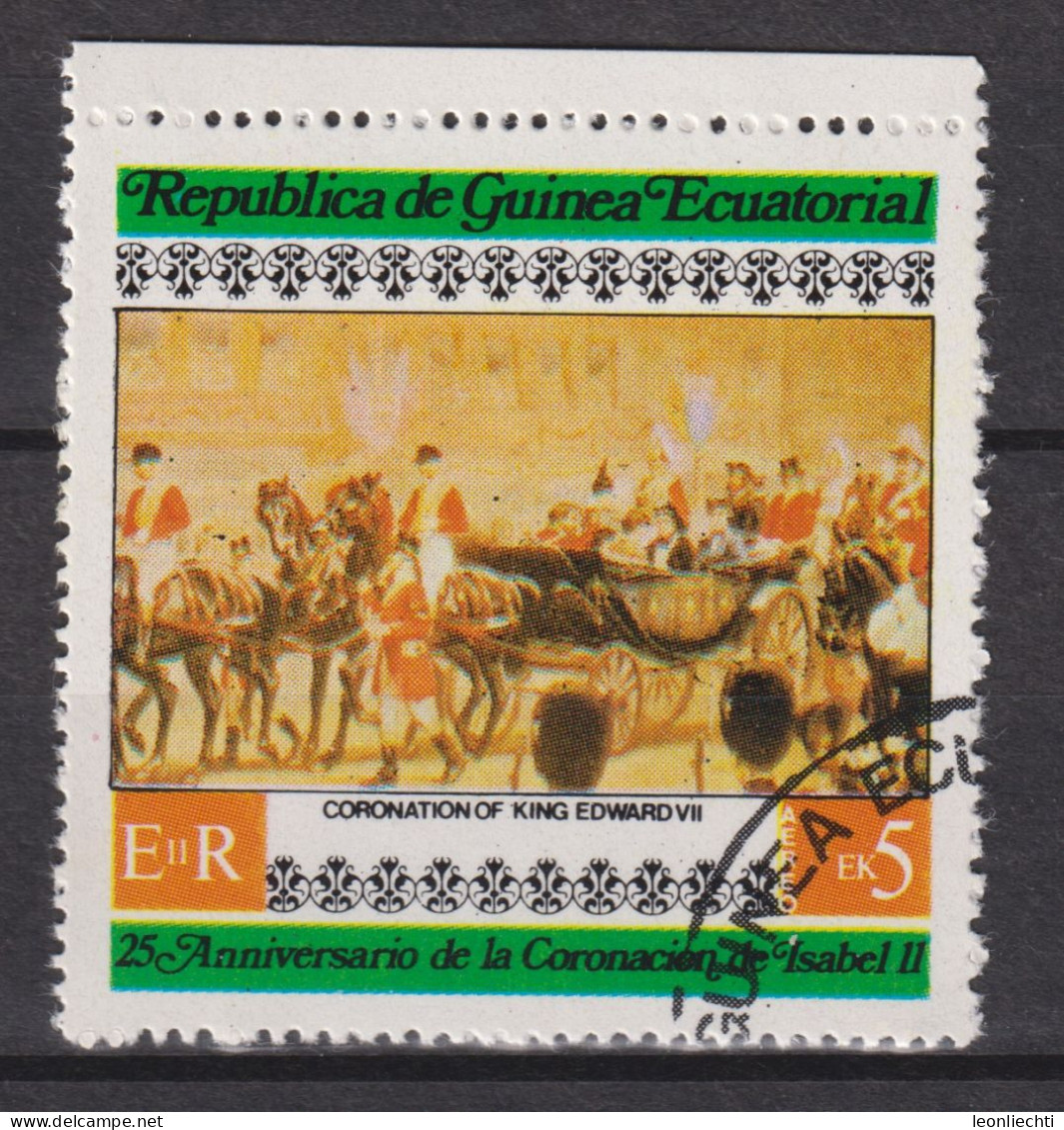 1978 Äquatorial-Guinea, Yt:GQ PA115-C°, Coronation Of King Edward VII,  Elizabeth II, 25th Coronation (VI) - Guinée Equatoriale