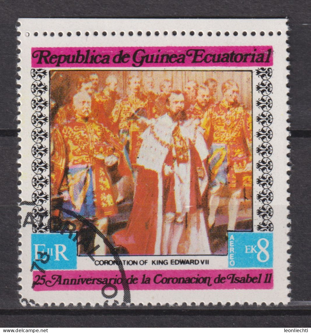 1978 Äquatorial-Guinea, Yt:GQ PA115-D°, Coronation Of King Edward VII,  Elizabeth II, 25th Coronation (VI) - Guinée Equatoriale