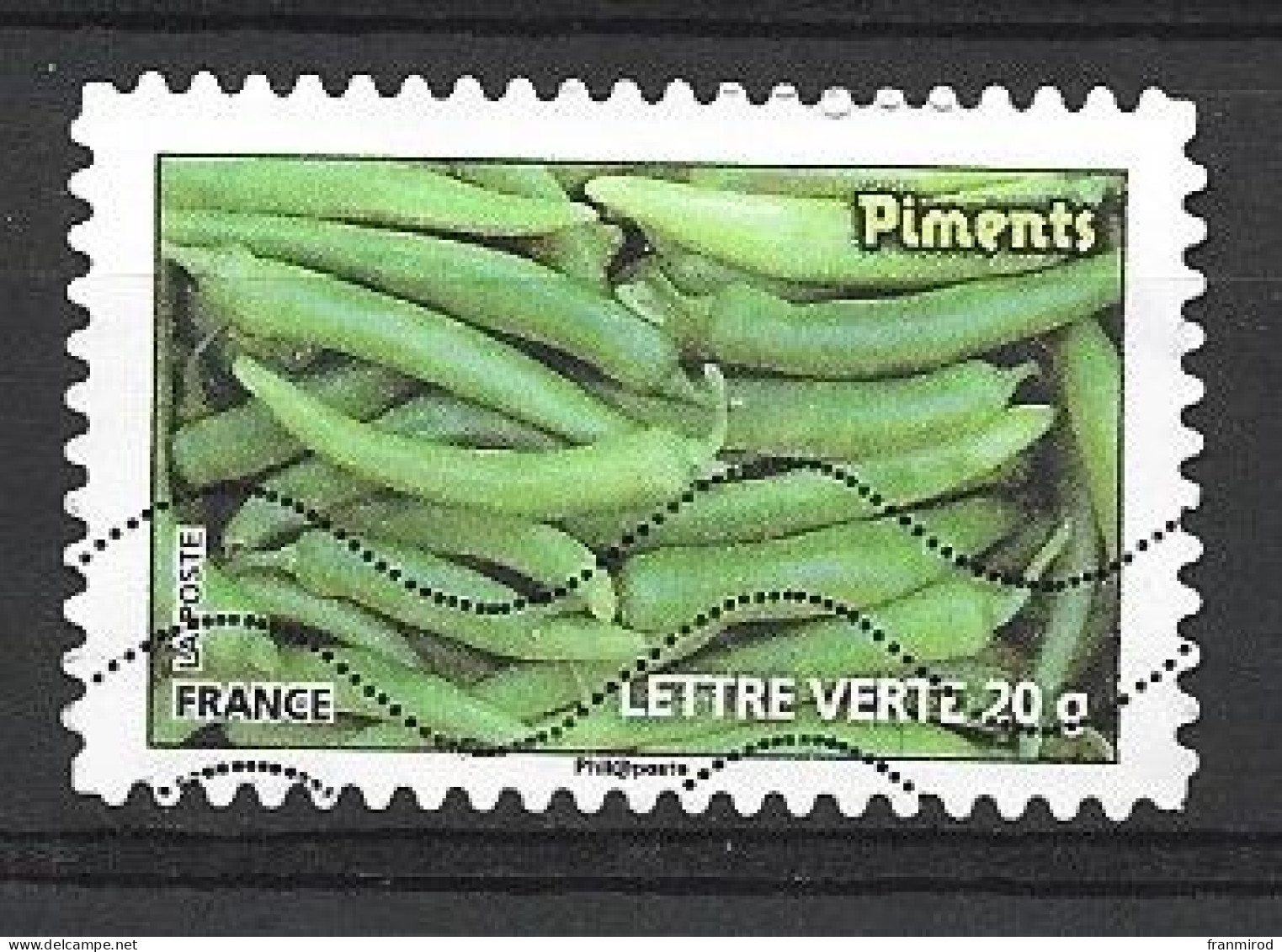 FRANCE 2012 N 741 LE PIMENT (yv)   Oblitéré - Légumes