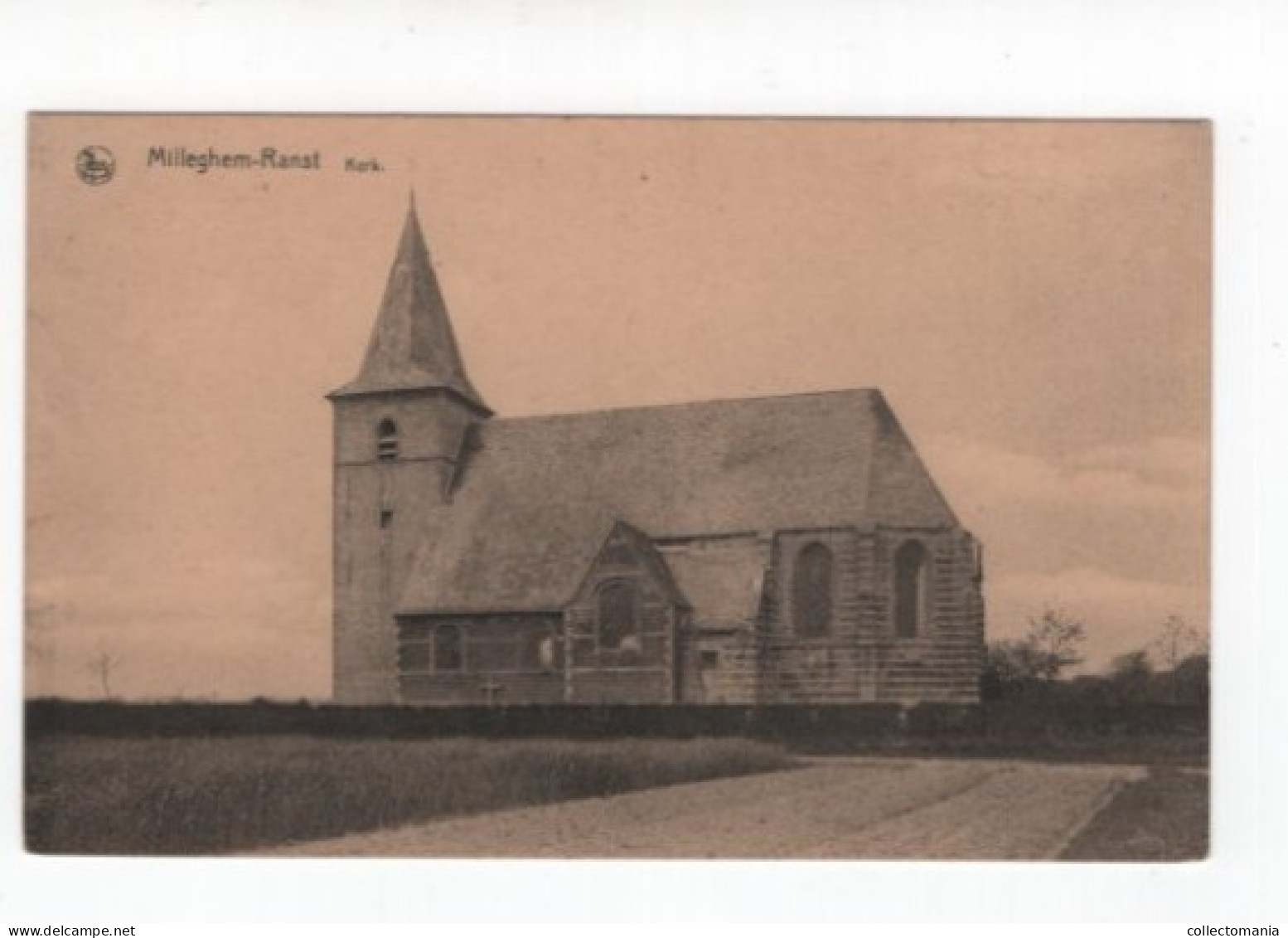 1 Oude Postkaart  Milleghem Ranst  Kerk - Meerhout