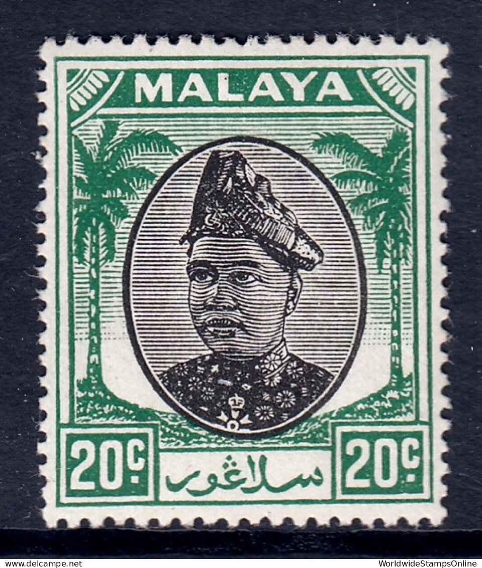 Malaya (Selangor) - Scott #88 - MH - SCV $5.00 - Selangor