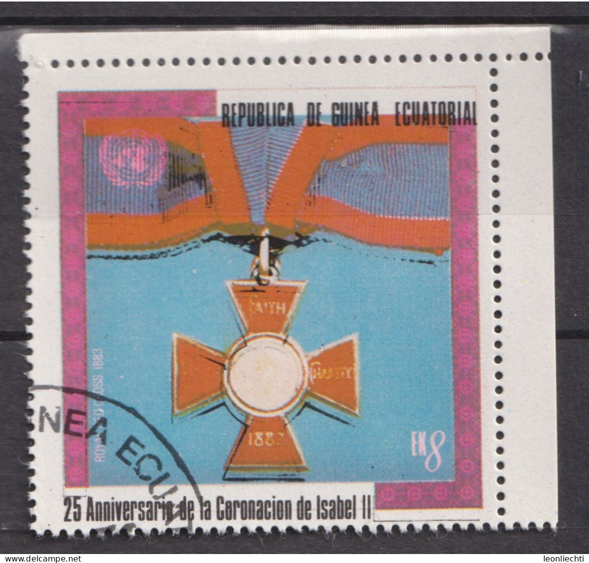 1978 Äquatorial-Guinea, Yt:GQ 119-D°, Royal Red Cross 1883,  Elizabeth II, 25th Coronation (V) Medals - Guinée Equatoriale