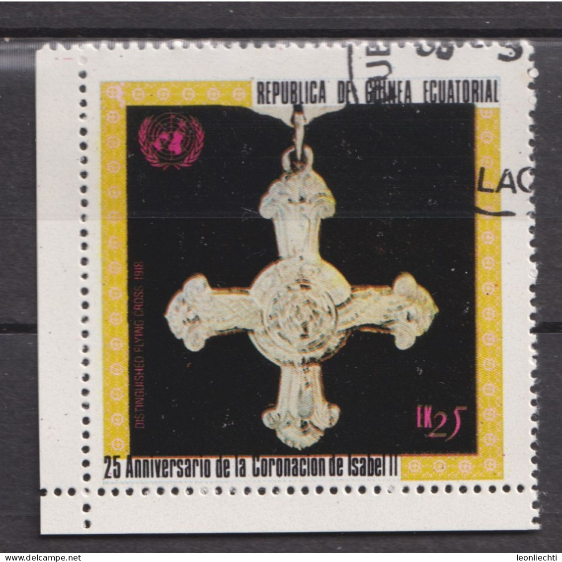 1978 Äquatorial-Guinea, Yt:GQ 119-E°, Distinguished Flying Cross 1918,  Elizabeth II, 25th Coronation (V) Medals - Guinée Equatoriale