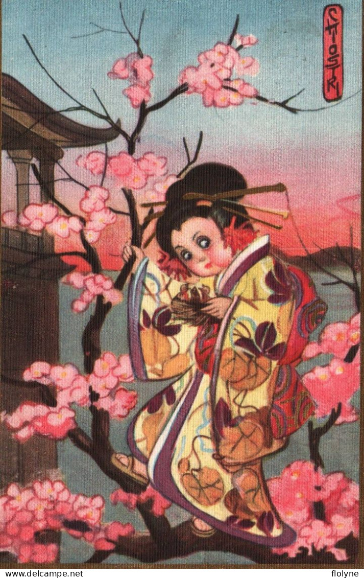 Carlo CHIOSTRI - Cpa Illustrateur Italien Toilée - Art Nouveau - Geisha - Firenze 31 - Chiostri, Carlo