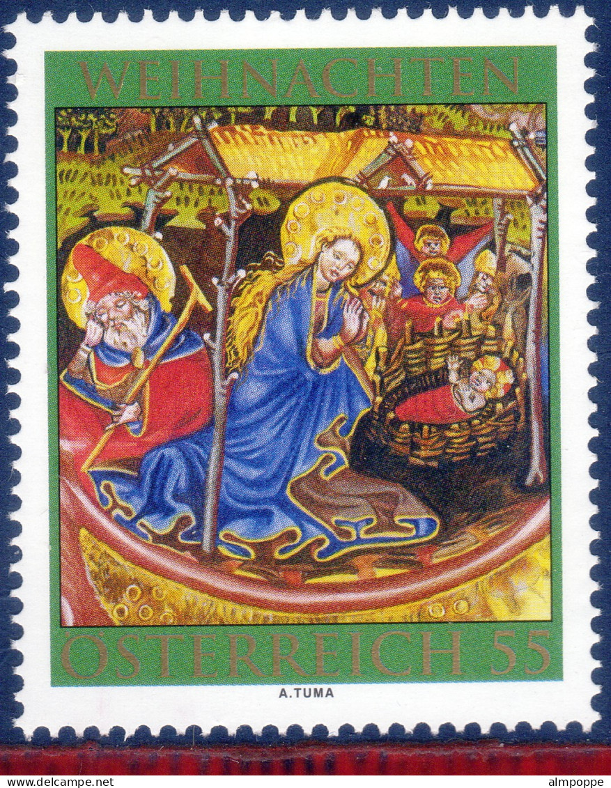 Ref. AT-V2010-1 AUSTRIA 2010 - RELIGION, PAINTING,MNH, CHRISTMAS 1V - Quadri