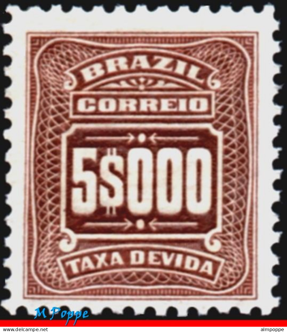 Ref. BR-J40 BRAZIL 1906 - POSTAGE DUE STAMPS,TAX DUE, 5000 REIS, NUMERALS, MNH, . 1V Sc# J40 - Ungebraucht