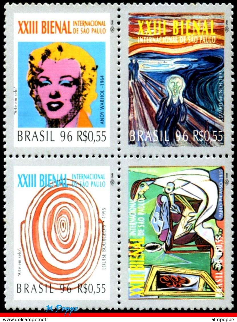 Ref. BR-Y1996-S BRAZIL 1996 - ALL COMMEMORATIVE STAMPSOF THE YEAR, 31V, ALL MNH, . 31V Sc# 2571~2607 - Annate Complete
