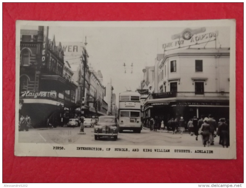 Australia Adelaide  Intersection Of Rundle And King William Streets P1858 Sent 1950 - Adelaide