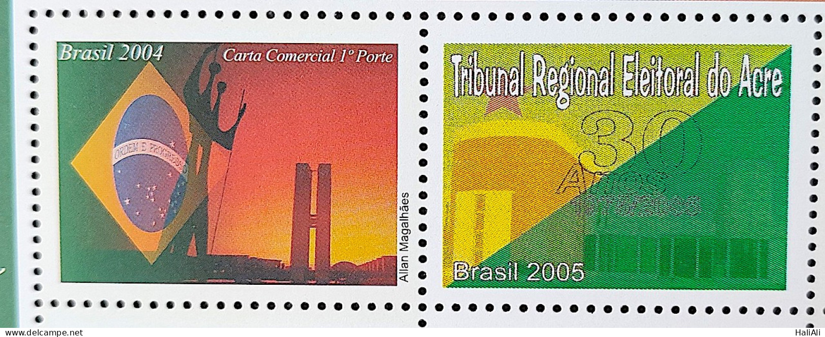 Brazil Personalized Stamp Regional Electoral Court Of Acre Justice - Personalisiert