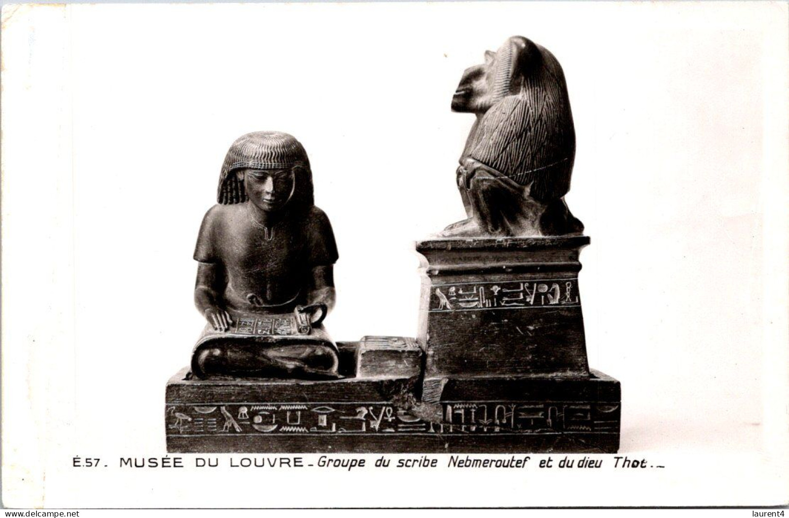 (3 P 34) France - B/w - Le Louvre Museum - Egyptian Art - Objets D'art