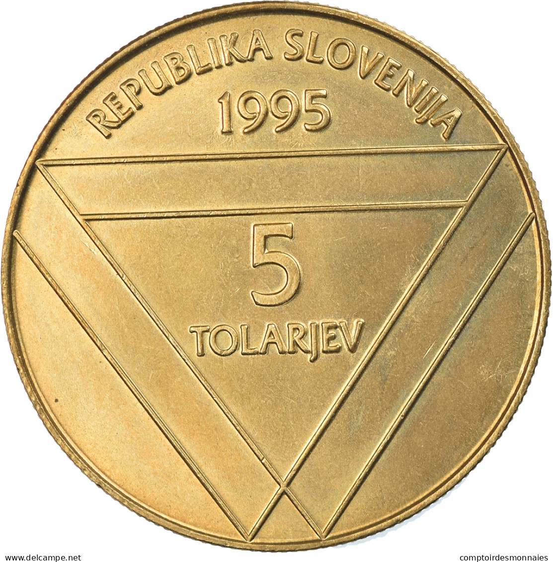 Monnaie, Slovénie, 5 Tolarjev, 1995, FDC, Nickel-brass, KM:26 - Slovenia