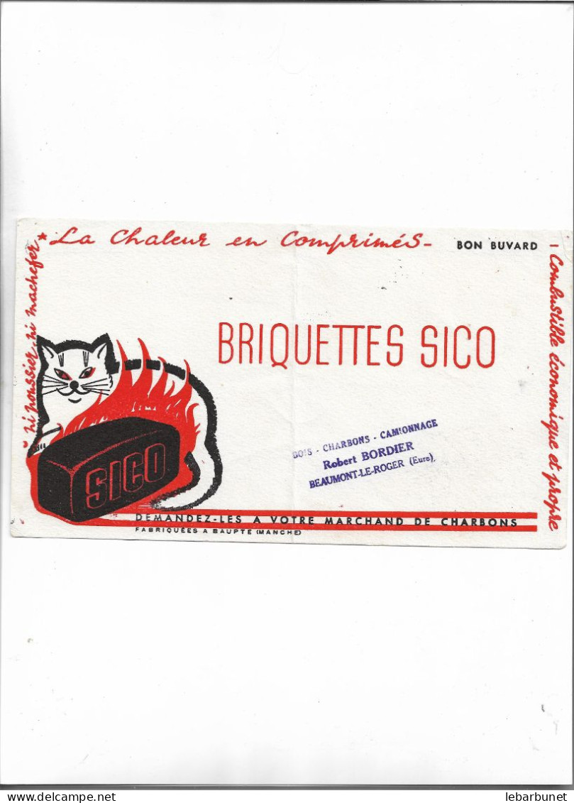 Buvard Ancien Charbon Briquettes Sico La Chaleur En Comprimés - C