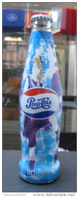 AC - PEPSI COLA 1980s SHRINK WRAPPED EMPTY GLASS BOTTLE & CROWN CAP LIMITED EDITION - Soda