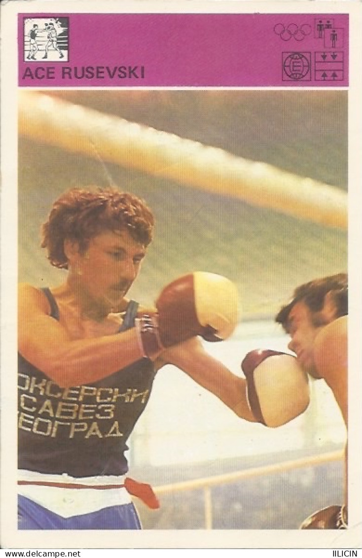 Trading Card KK000313 - Svijet Sporta Boxing Yugoslavia Macedonia Ace Rusevski 10x15cm - Tarjetas