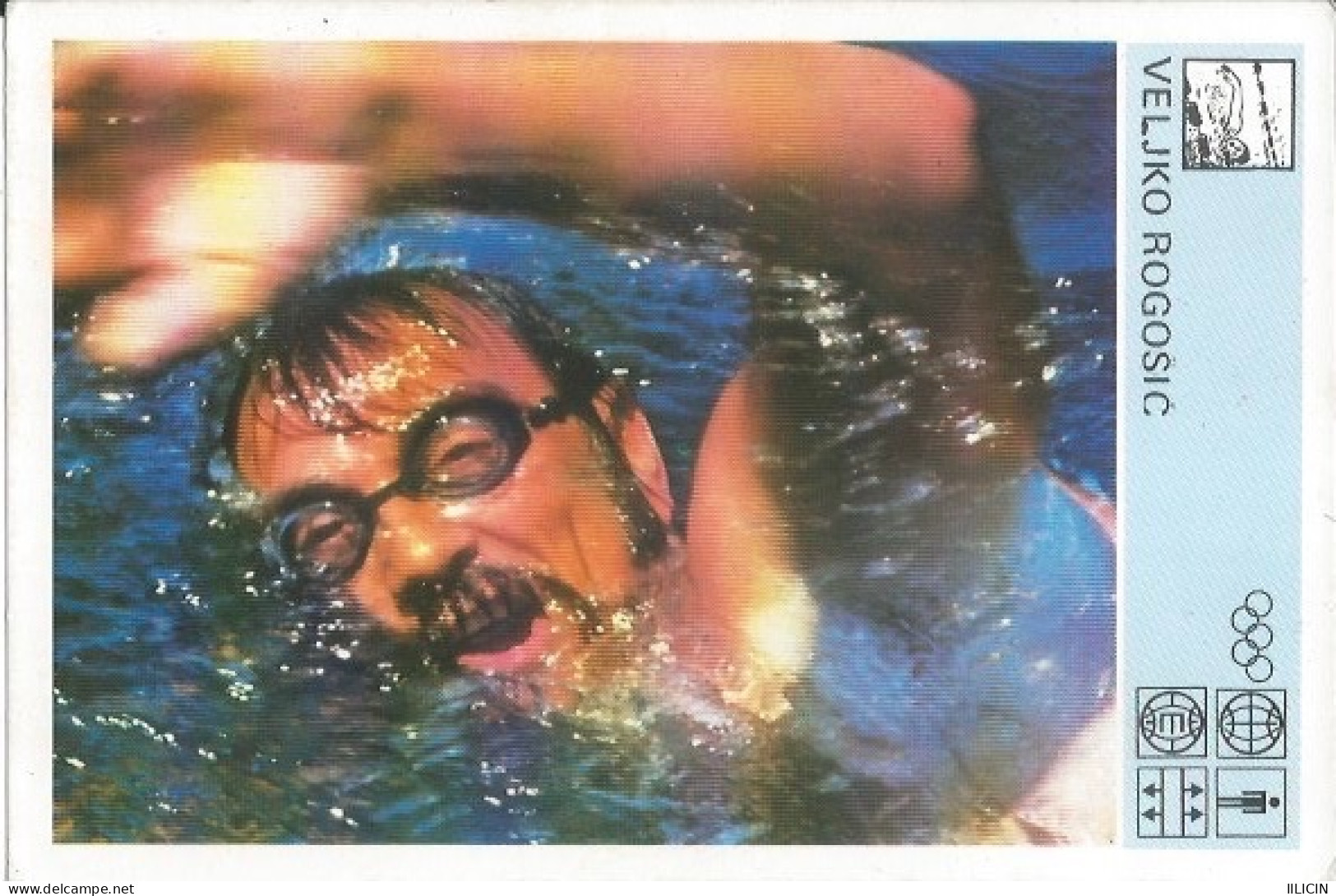 Trading Card KK000320 - Svijet Sporta Swimming Yugoslavia Croatia Veljko Rogosic 10x15cm - Natation