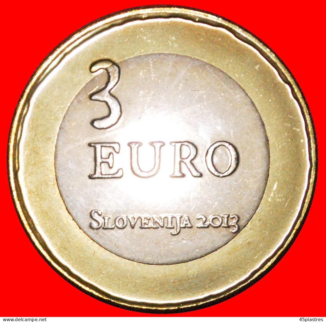 * WEAPON 1713: SLOVENIA  3 EURO 2013 UNC MINT LUSTRE! UNCOMMON! BI-METALLIC! · LOW START! · NO RESERVE!!! - Slowenien