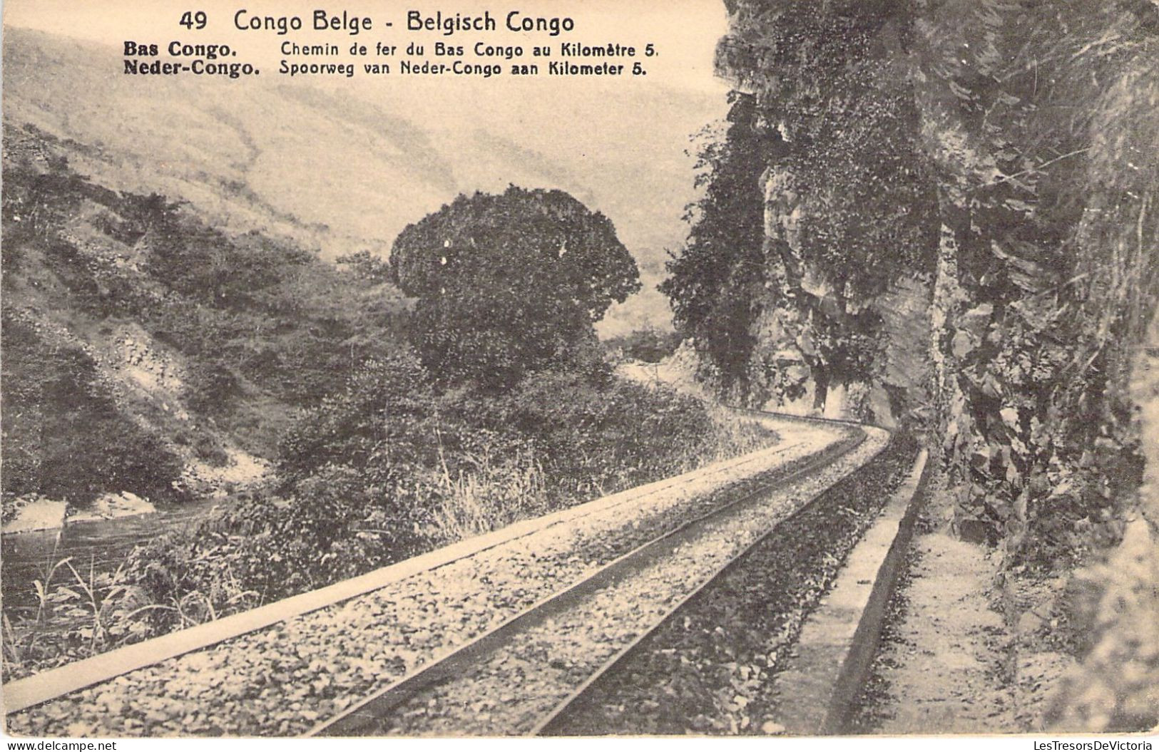 CONGO - Chemin De Fer Du Bas Congo Au Km 5 - Carte Postale Animée - Andere & Zonder Classificatie