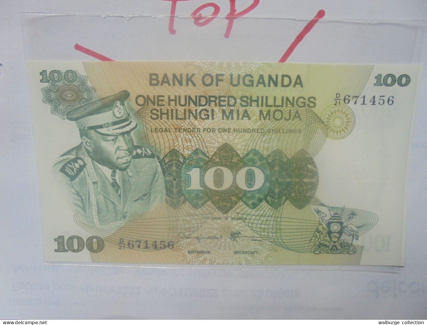 OUGANDA 100 SHILLINGS 1973 Neuf/UNC (B.29) - Ouganda