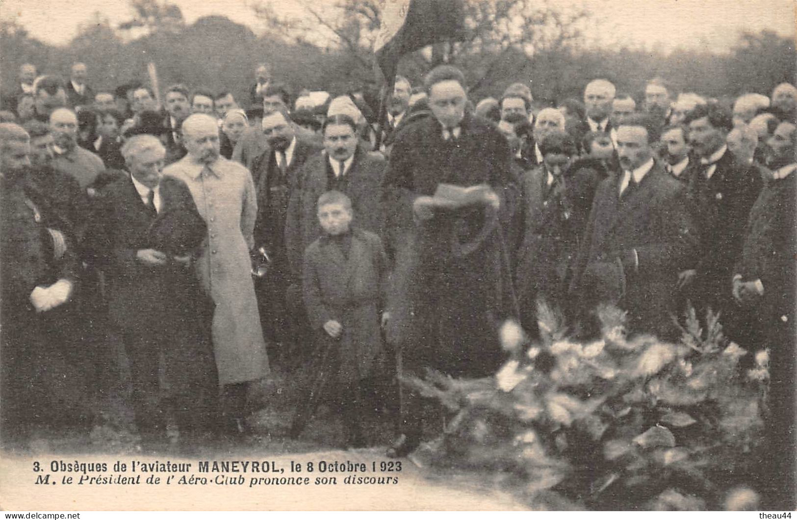 FROSSAY - Obsèques De L'Aviateur " MANEYROL " Le 8 Octobre 1923 - Le Président De L'Aéro-Club  - Aviation, Avion - Frossay