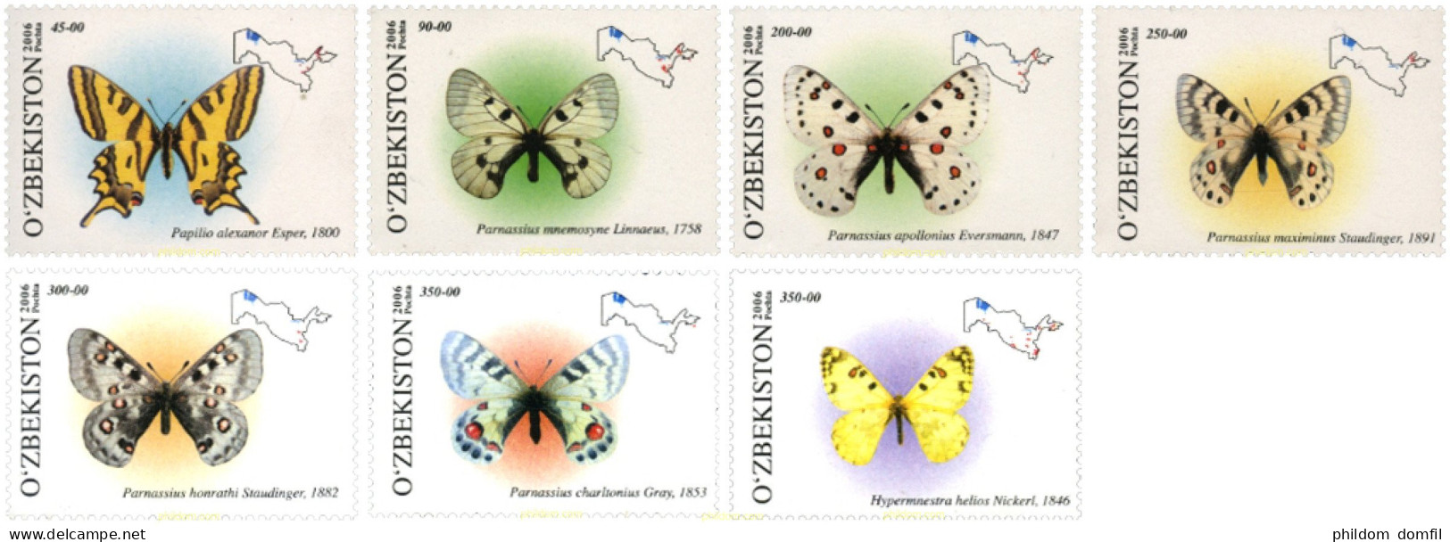 197218 MNH UZBEKISTAN 2006 MARIPOSAS - Araignées