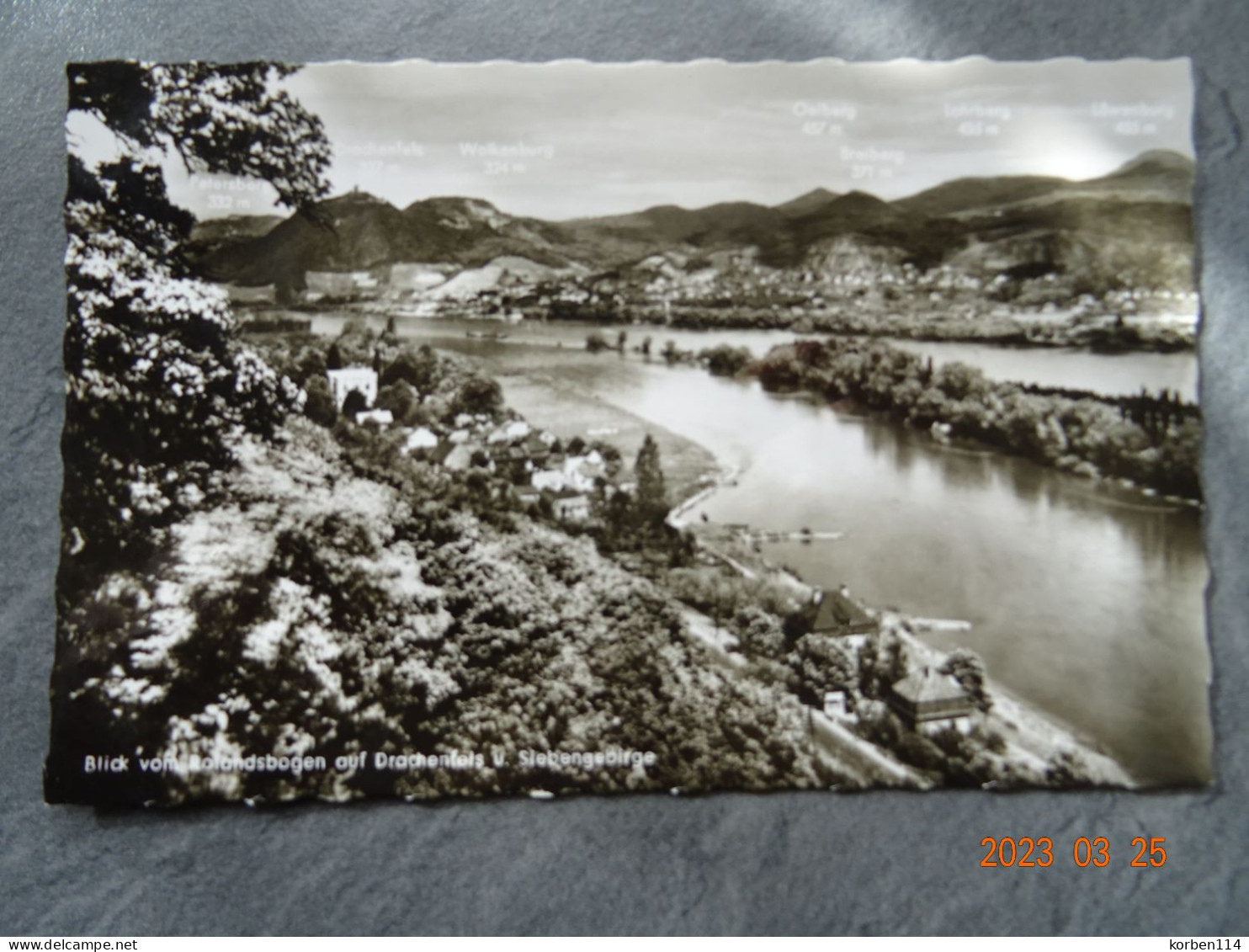 BLICK VOM ROLANDSBOGEN AUF DRACHENFELS U. SLEBENGEIRGE - Nettetal