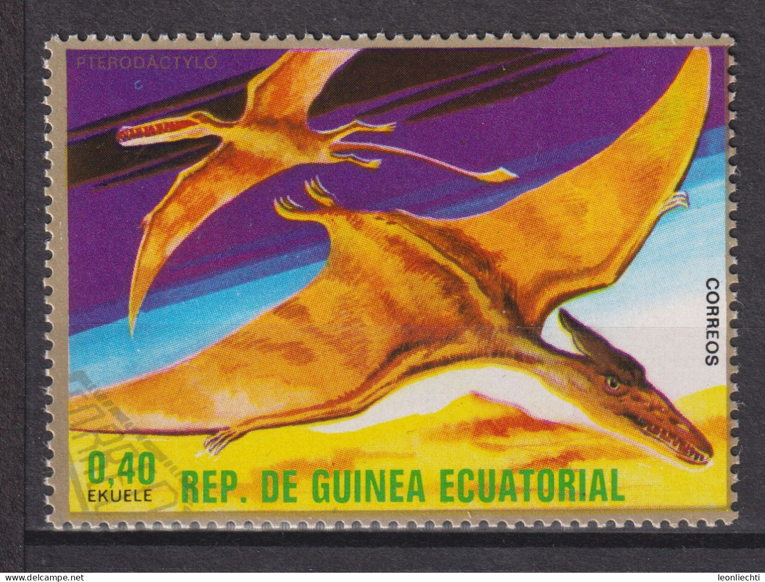 1978 Äquatorial-Guinea, Mi:GQ 1354, Yt:GQ 122-C, Pterodactylus,  Prehistoric Animals (I) - Guinée Equatoriale