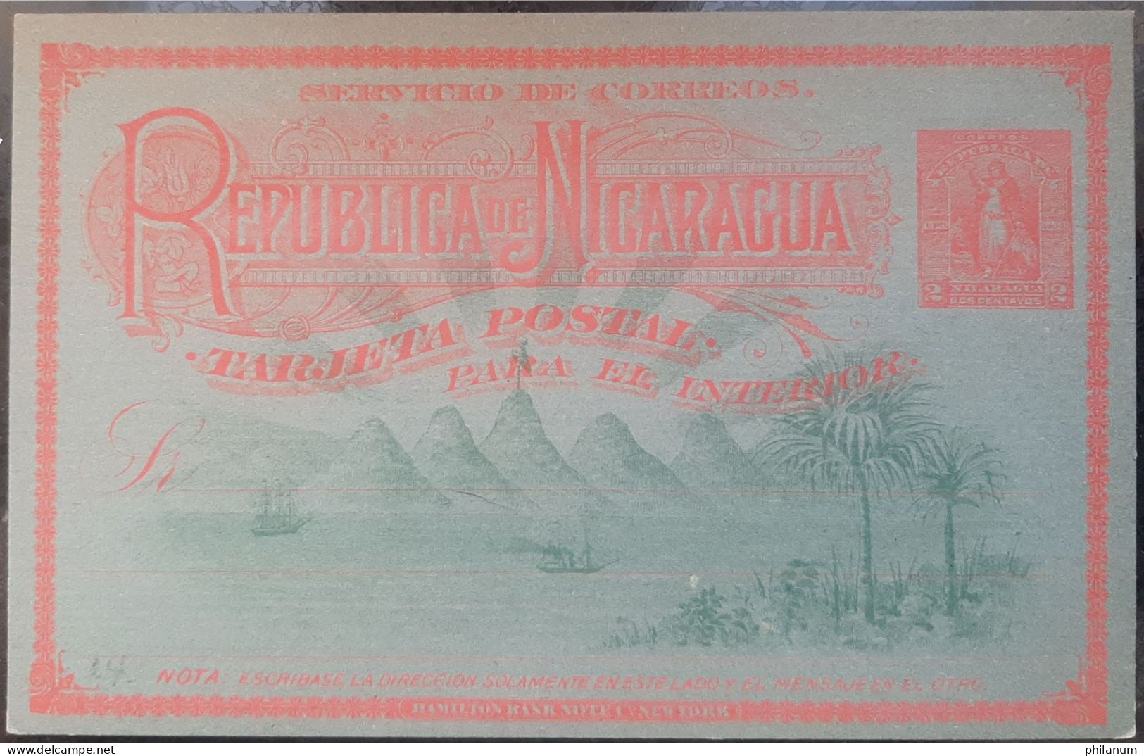 NICARAGUA 1894 - VICTORY - RARITY 2 CENT - Nicaragua