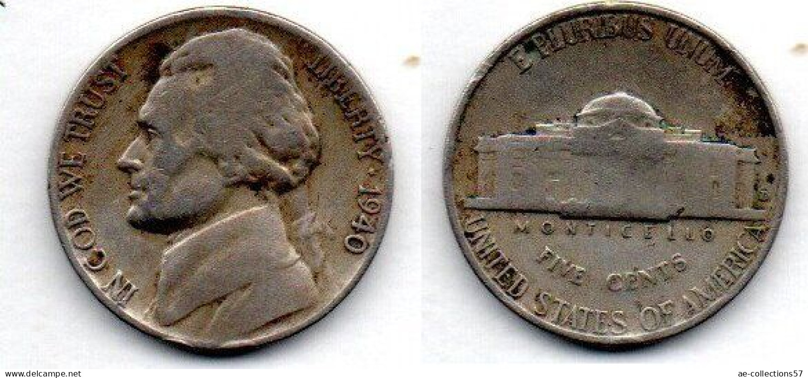 MA 20998 / USA 5 Cents 1940 TB - 1938-…: Jefferson