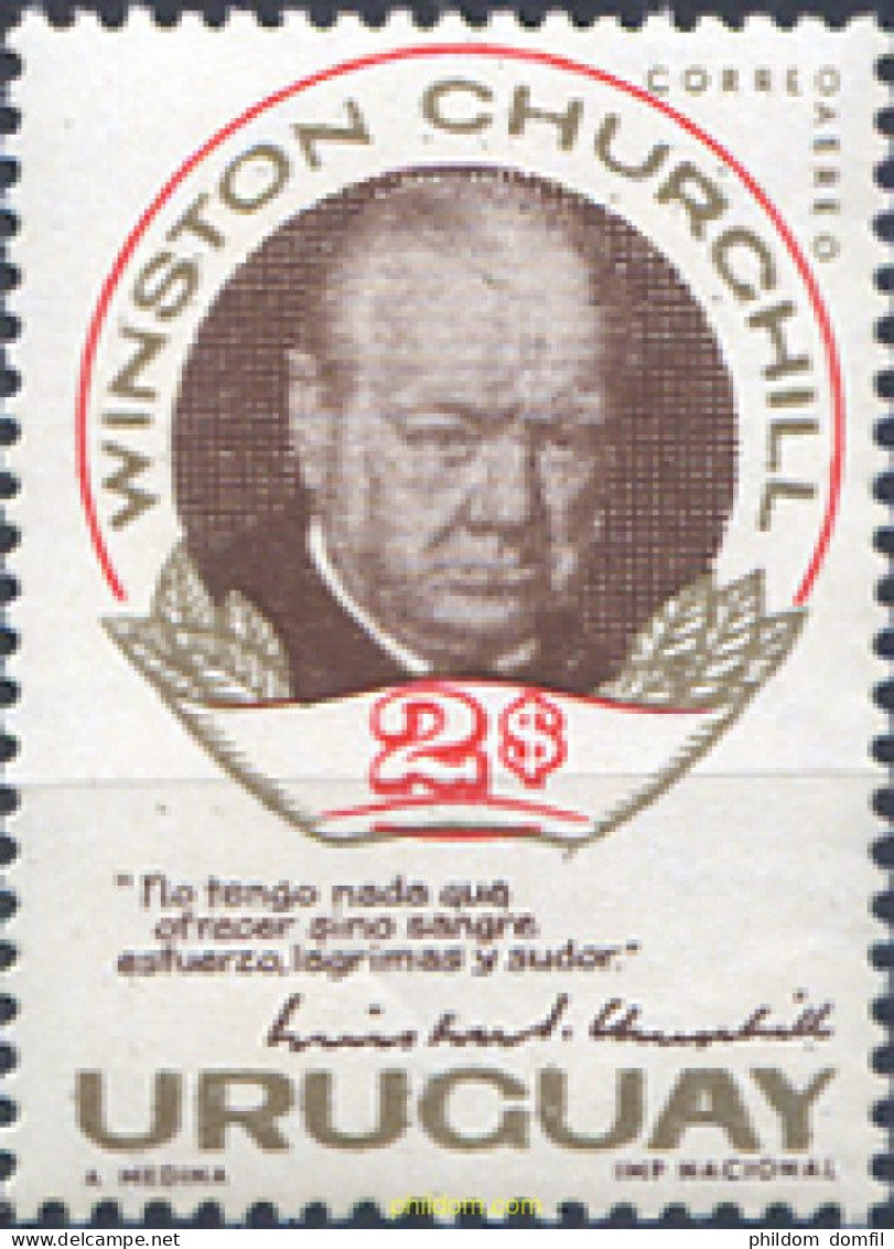 295070 MNH URUGUAY 1966 MUERTE DE SIR WINSTON SPENCER CHURCHILL - Sir Winston Churchill