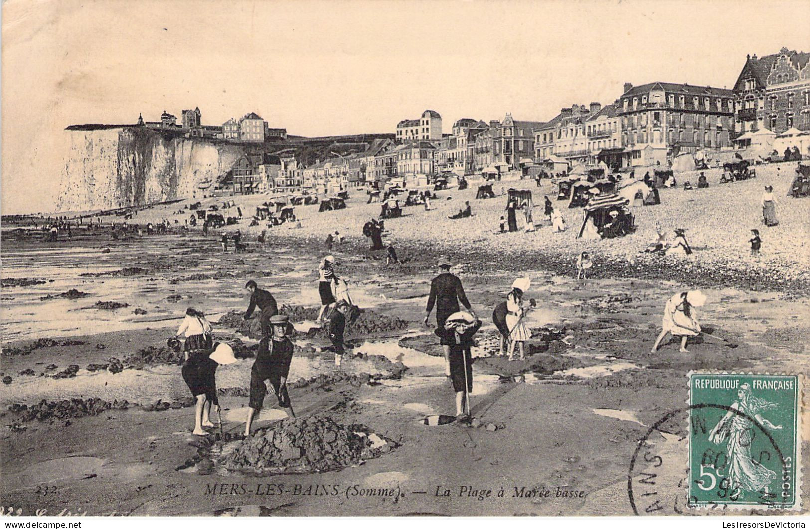 FRANCE - 80 - MERS - La Plage à Marée Basse - Carte Postale Animée - Mers Les Bains