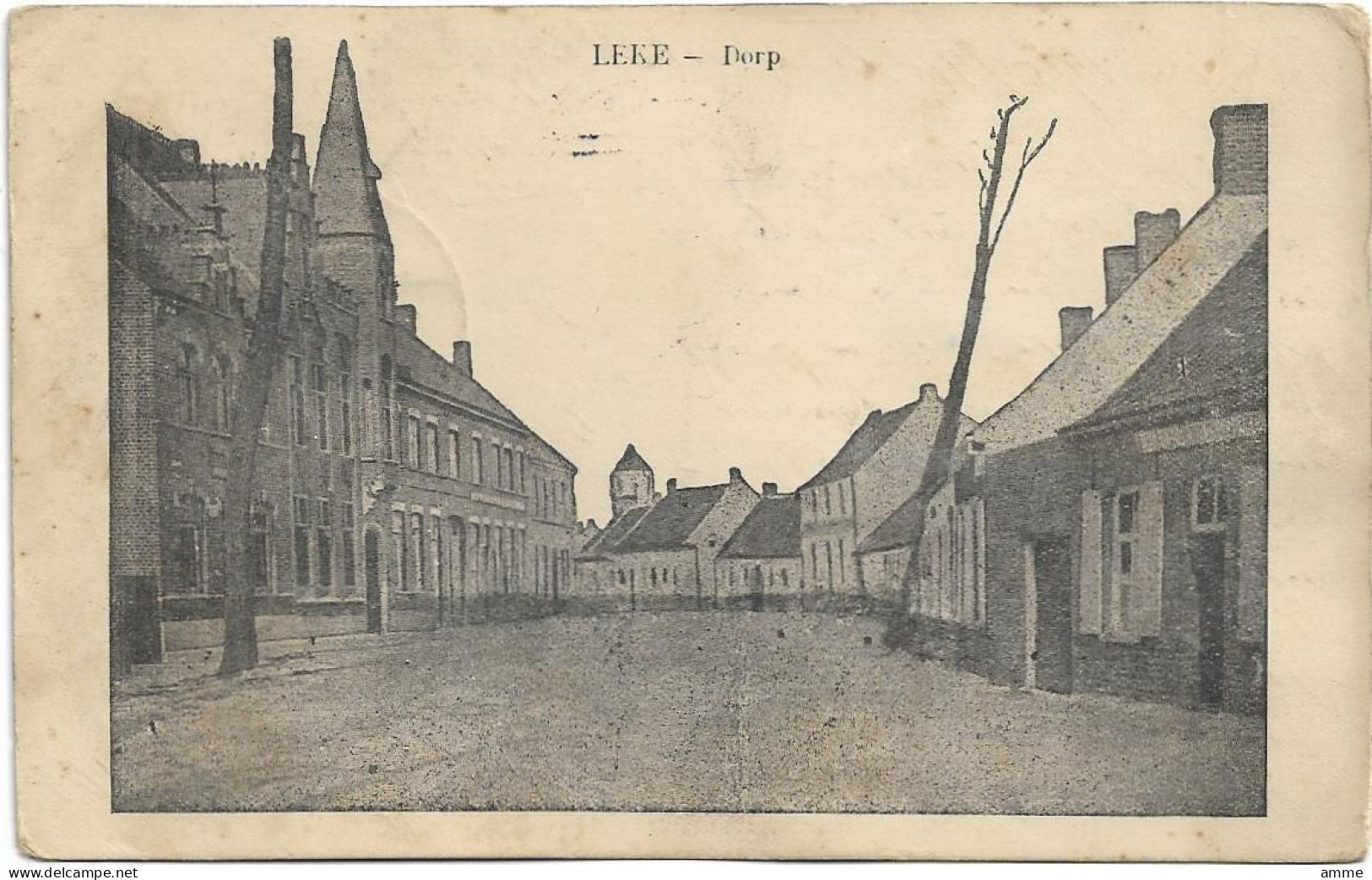 Leke - Diksmuide  *  Leke - Dorp  (feldpost 2° Marine Division) - Diksmuide