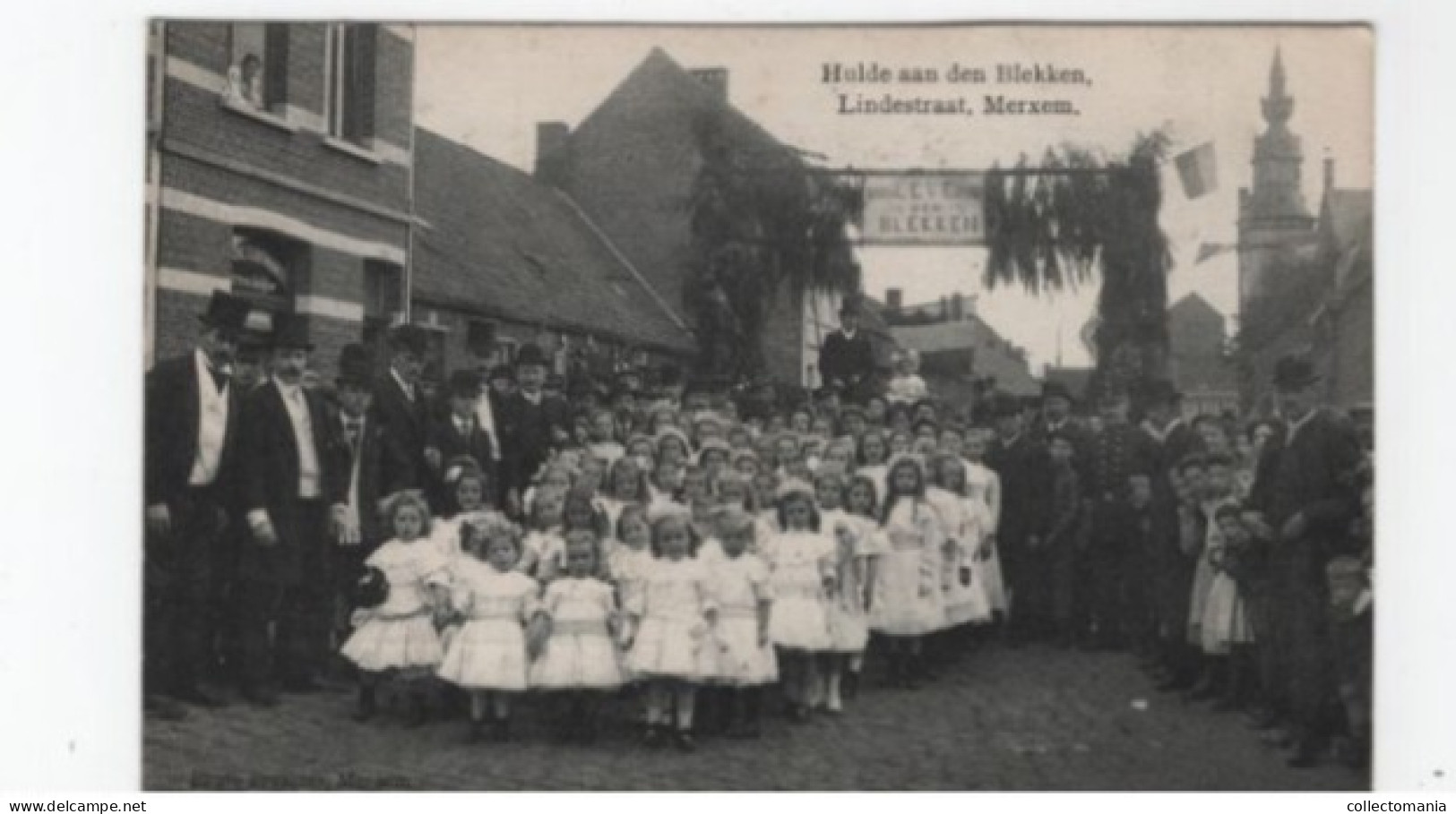 3 Oude Postkaarten Merxem MerksemBredabaan Villas Uitg. Hermans Hulde Aan De Blekken Lindestr  Franciscusplein  1913 - Meerhout