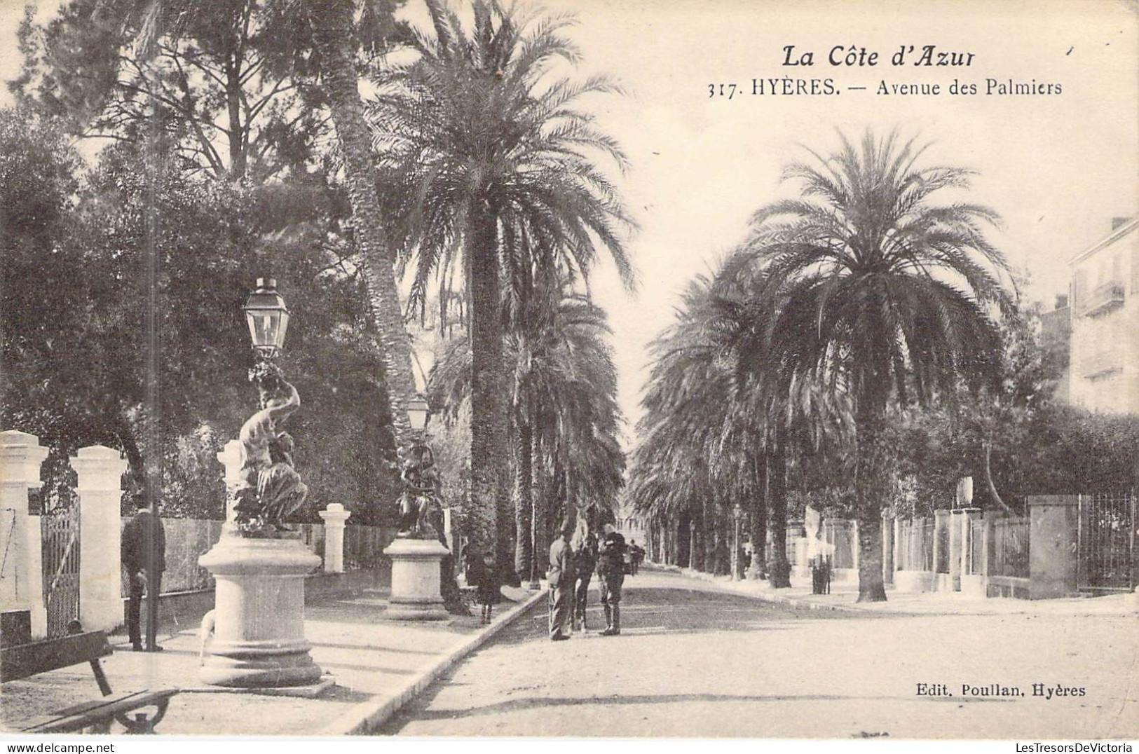 FRANCE - 83 - HYERES - Avenue Des Palmiers - Edit Poullan - Carte Postale Ancienne - Hyeres