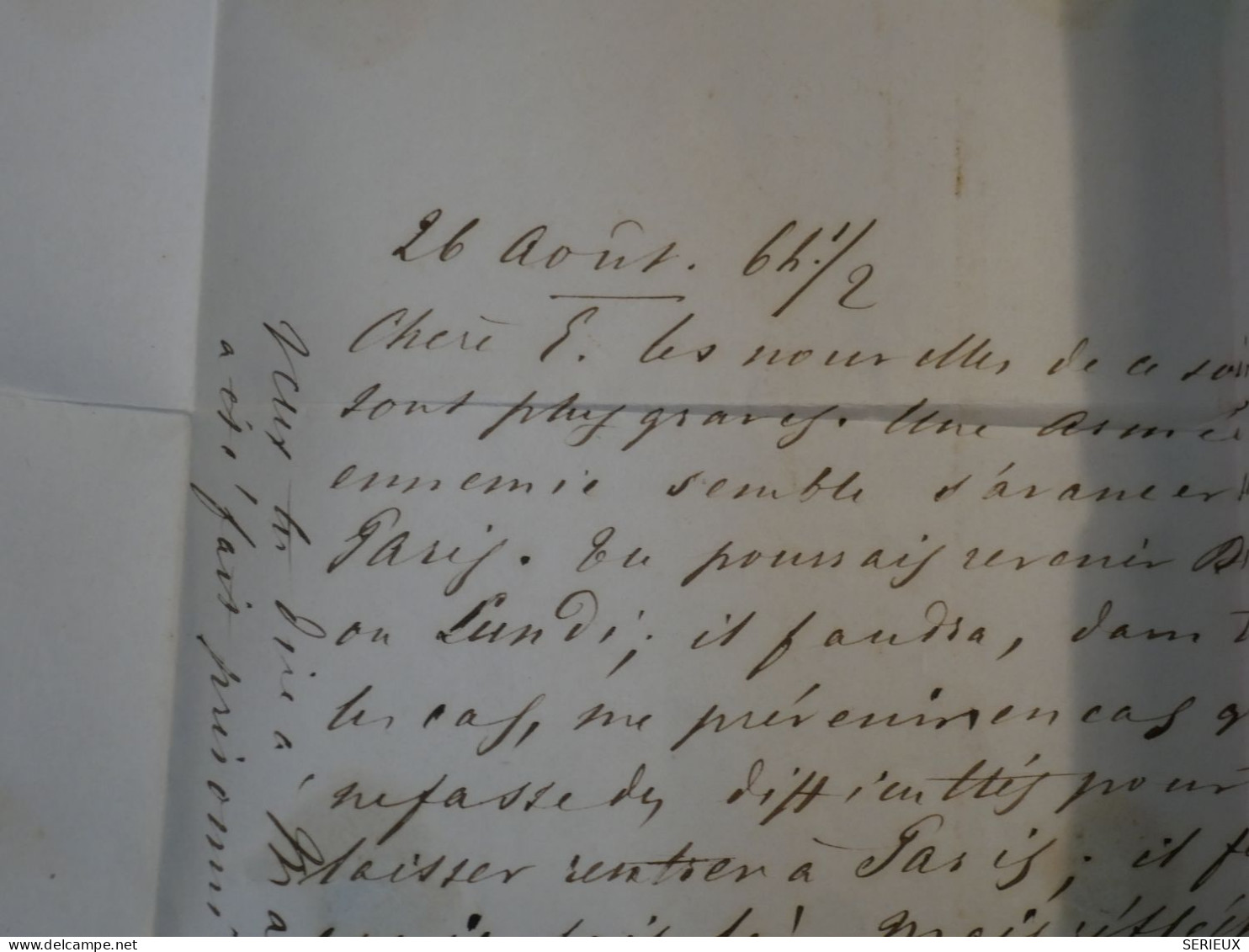 AV 18 FRANCE BELLE LETTRE 1872 ETOILE DE PARIS N°10  A LA FLECHE +C. CIRE ROUGE  +  N°29 + AFF. INTERESSANT+ + - 1863-1870 Napoléon III Lauré