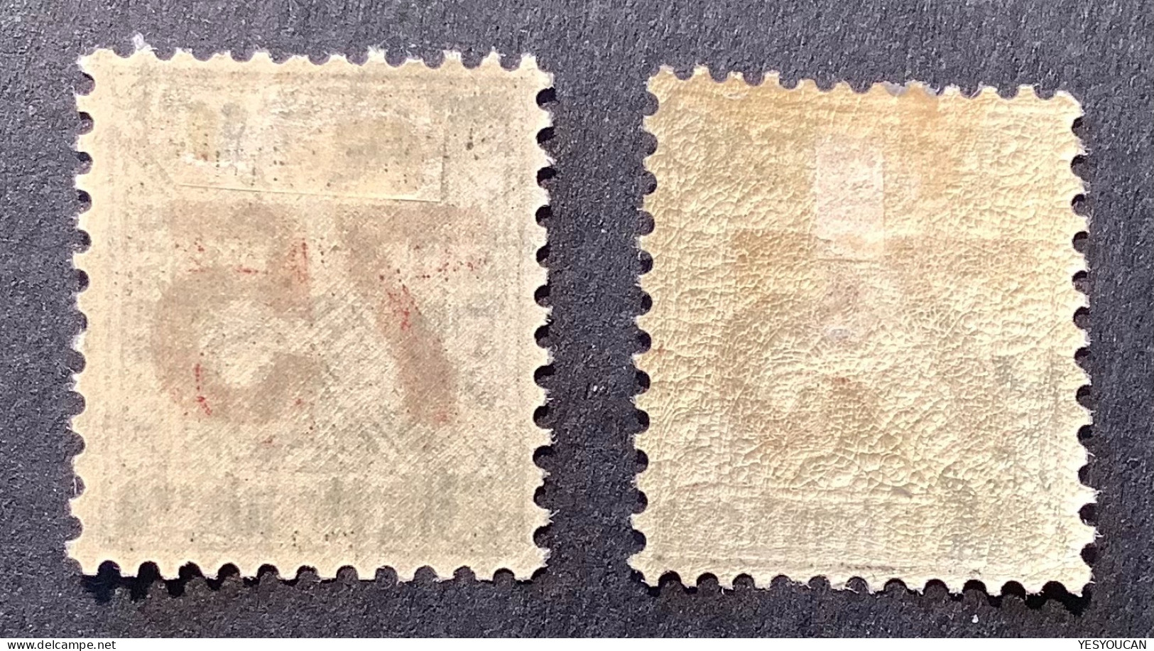 Württemberg Mi 271Y SELTENE OHNE WZ, TADELLOS * 1919 Dienstmarken 75Pf/3Pf (MH VF Wurtemberg - Nuevos