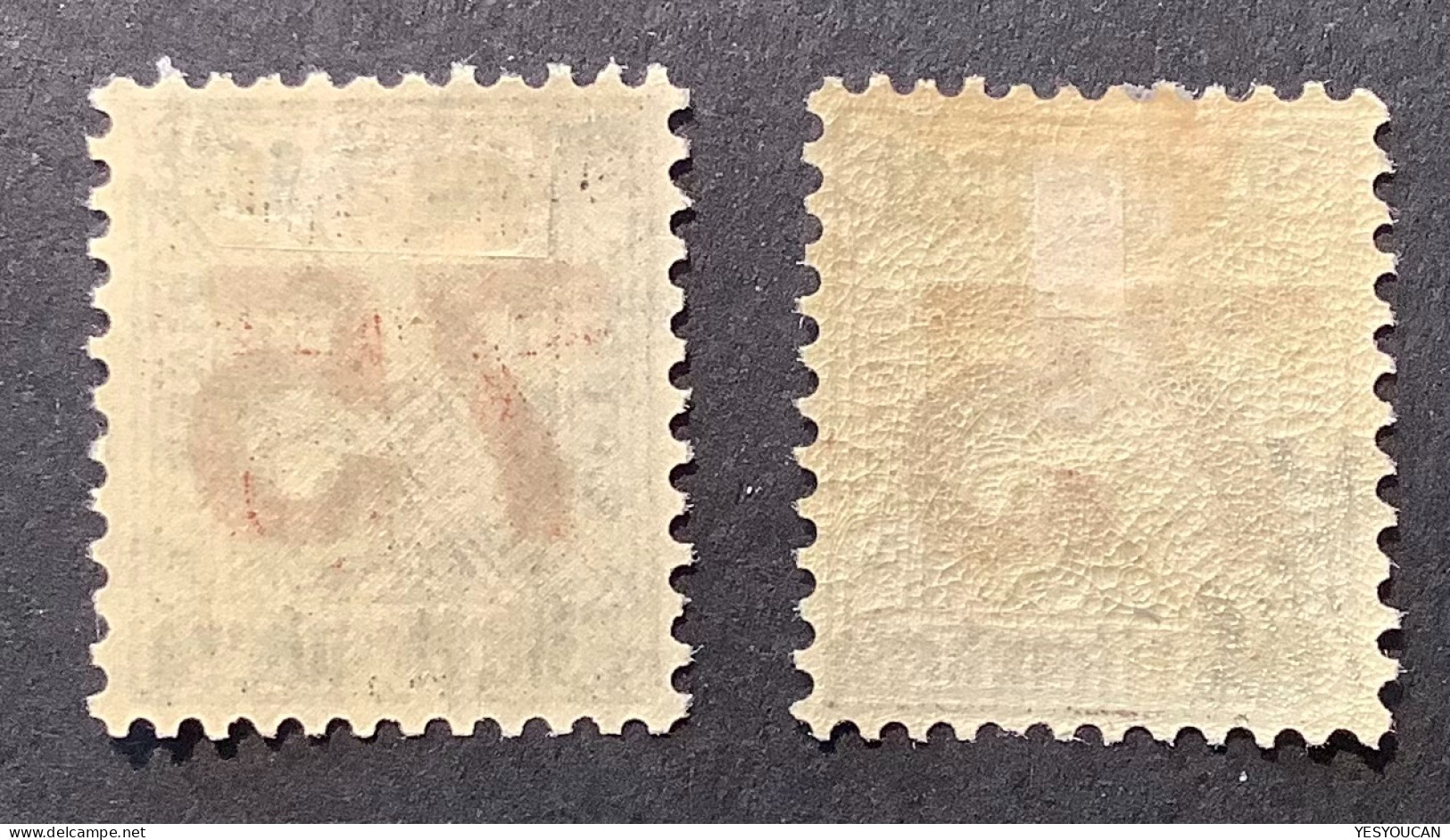 Württemberg Mi 271Y SELTENE OHNE WZ, TADELLOS * 1919 Dienstmarken 75Pf/3Pf (MH VF Wurtemberg - Postfris