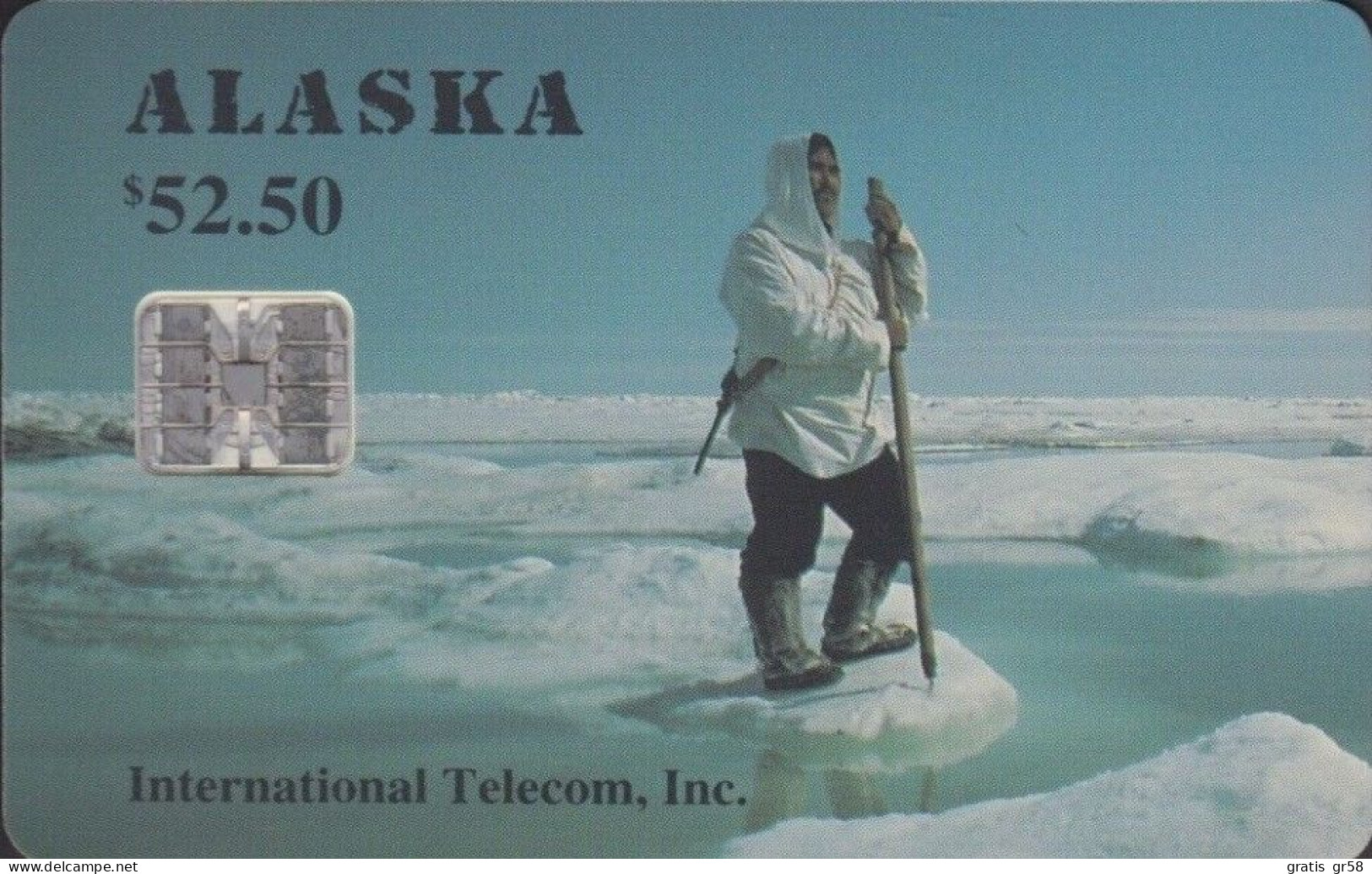 Alaska - Alaskan Eskimo Hunter, Spring Sea Ice, Landscapes, 52.50 $, 5,000ex, 3/94, Mint - Andere - Amerika