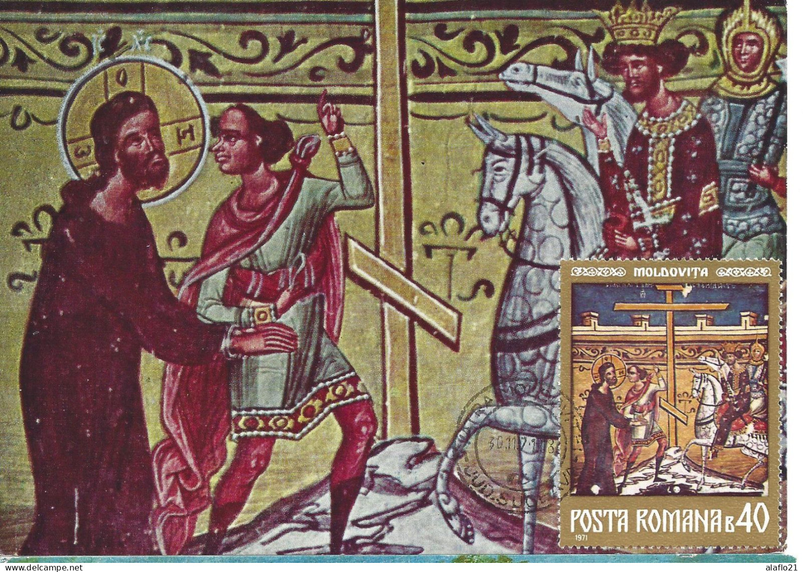 ROUMANIE - CARTE MAXIMUM - Yvert N° 2669 - La CRUCIFIXION - FRESQUE De MONASTERE De MOLDAVIE - Maximumkarten (MC)