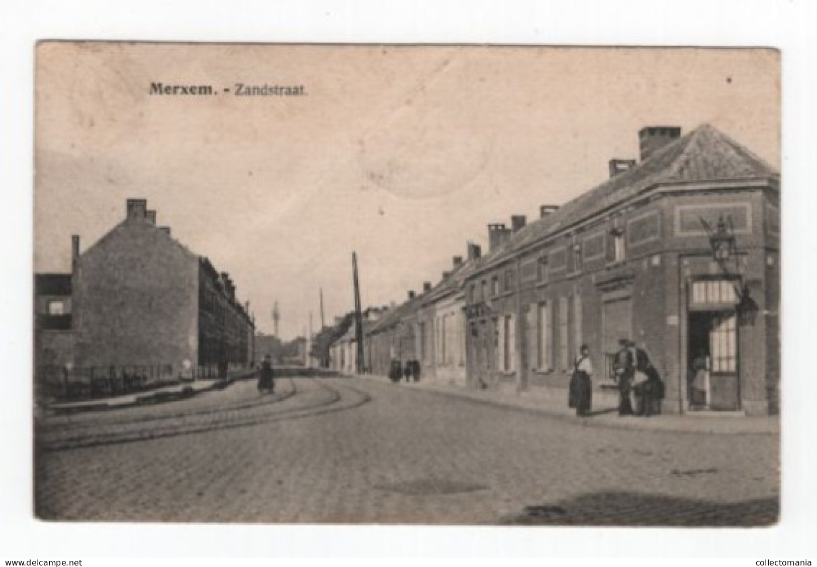 1 Oude Postkaart Merxem Merksem  Zandstraat  1920 - Meerhout